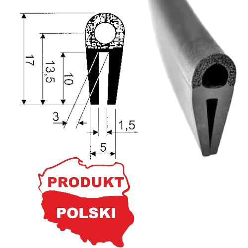 USZCZELKA T-26 OSŁONA KRAWĘDZI SKRZYNI KLAPY NA BLACHĘ SZYBĘ 2-3 MM Z BALONIKIEM Z MIKROGUMY. PRODUCENT STOMIL SANOK. DYSTRYBUCJA ORION GDYNIA TRÓJMIASTO