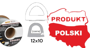 SD-12x10 mm uszczelka guma EPDM z klejem BIAŁA mikro porowata okno i drzwi SD-54