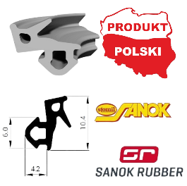 S-1126 USZCZELKA DO OKNA PCV TYP VEKA/ KOLOR SZARY
