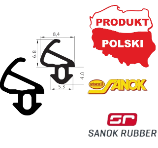 USZCZELKA USZCZELKI USZCZELNIENIE OKIEN OKIENNA OKNO OKNA PCV S-900 LB. WYKONANA Z CZARNEJ GUMY EPDM PRODUCENT STOMIL SANOK. DYSTRYBUCJA ORION GDYNIA