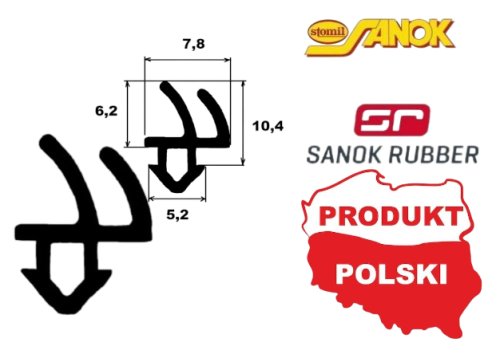 USZCZELKA GUMA EPDM DO OKNA REHAU S-1388 CZARNA. STOMIL SANOK
