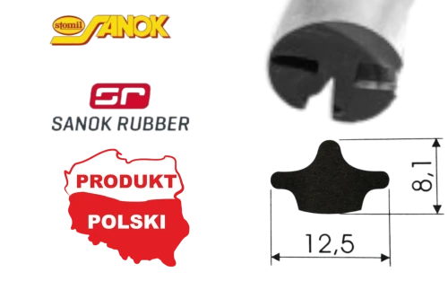 CZARNA USZCZELKA DO MONTAŻU SZYB W METALOWEJ RAMIE OKIENNEK I ZABEZPIECZENIE KLINEM. KLIN JEST DOPASOWANY DO GRUBOŚCI BLACH LUB SZYB. MOŻLIWOŚĆ STOSOWANIA DO RÓŻNEJ GRUBOŚCI MONTOWANYCH ELEMENTÓW. PRODUCENT STOMIL SANOK. DYSTRYBUTOR ORION GDYNIA