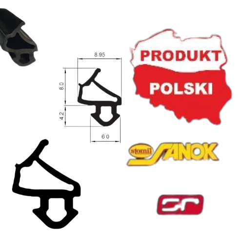USZCZELKA S-1127 DO OKNA PCV VEKA. WYKONANA Z CZARNEJ GUMY EPDM. DO OKIEN OKIENNA OKNO PCV. PRODUCENT STOMIL SANOK. DYSTRYBUCJA ORION GDYNIA