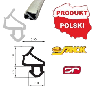 USZCZELKA  DO OKIEN PCV SYSTEM VEKA S-1127. KOLOR SZARY