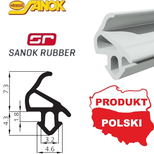 S-1559 USZCZELKA OKNA PCV ALUPLAST. SZARA GUMA EPDM. OKNO OKIEN OKIENNA  PCV. PRODUCENT STOMIL SANOK. DYSTRYBUCJA ORION GDYNIA