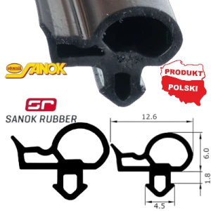 S-1628 DECCO Uszczelka okienna profil okna PCV - guma EPDM