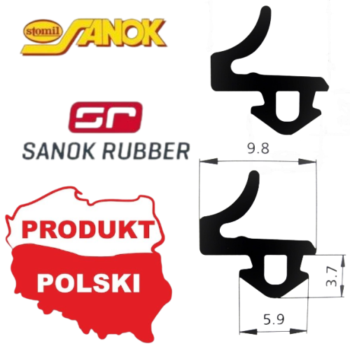 USZCZELKA S-835 DO OKNA PCV VEKA. STOSOWANA W PARZE Z USZCZELKĄ S-836. WYKONANA Z CZARNEJ GUMY EPDM. OKNO OKIEN OKIENNA OKNA PCV  TYPU VEKA. PRODUCENT STOMIL SANOK. DYSTRYBUCJA ORION GDYNIA