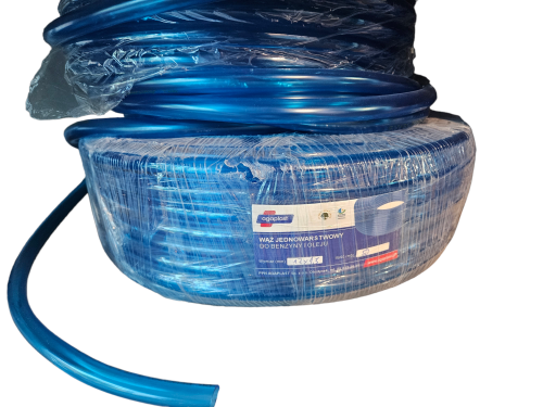 wąż PCV do paliwa niezbrojony fi 6 mm. Niebieski IGIELIT