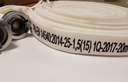 STRAŻACKI WĄŻ FI 25 O DŁUGOŚCI 20 METRÓW ZAKOŃCZONY ALUMINIOWYMI ŁĄCZNIKAMI TYPU STORZ POŻARNICZY POŻAROWY P.POŻ WĄŻ MOŻE BYĆ UŻYWANY W DOMU OGRODZIE. MOŻNA ZAŁOŻYĆ INNE ZŁĄCZA FI 25 MM. DYSTRYBUTOR ORION GDYNIA