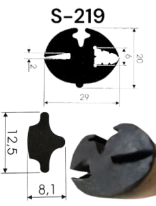 Uszczelka kabin dźwigu S-219 okno 