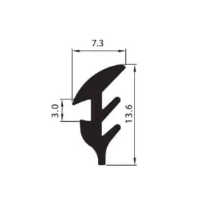 S-331 - Uszczelka okienna profil okna ALUMINIOWE guma  EPDM.